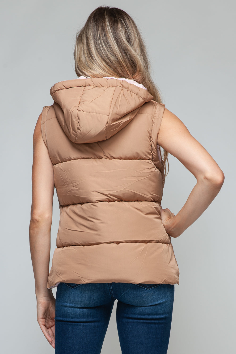 Sans Snap and Zip Closure Hooded Vest