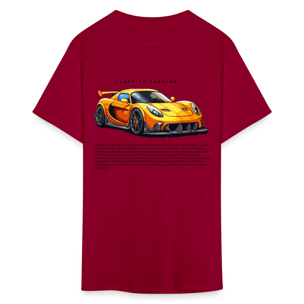 CAR ENTHUSIAST TSHIRT - dark red