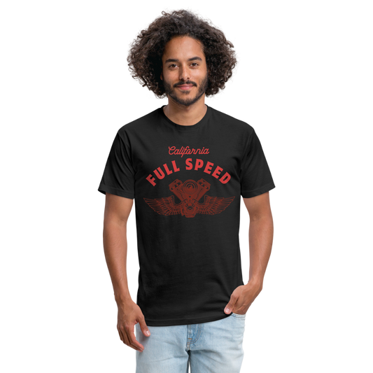 Fitted Cotton/Poly T-Shirt by Next Level - black