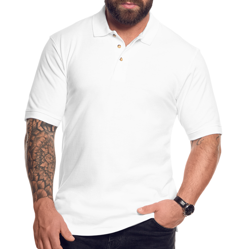 Men's Pique Polo Shirt - white