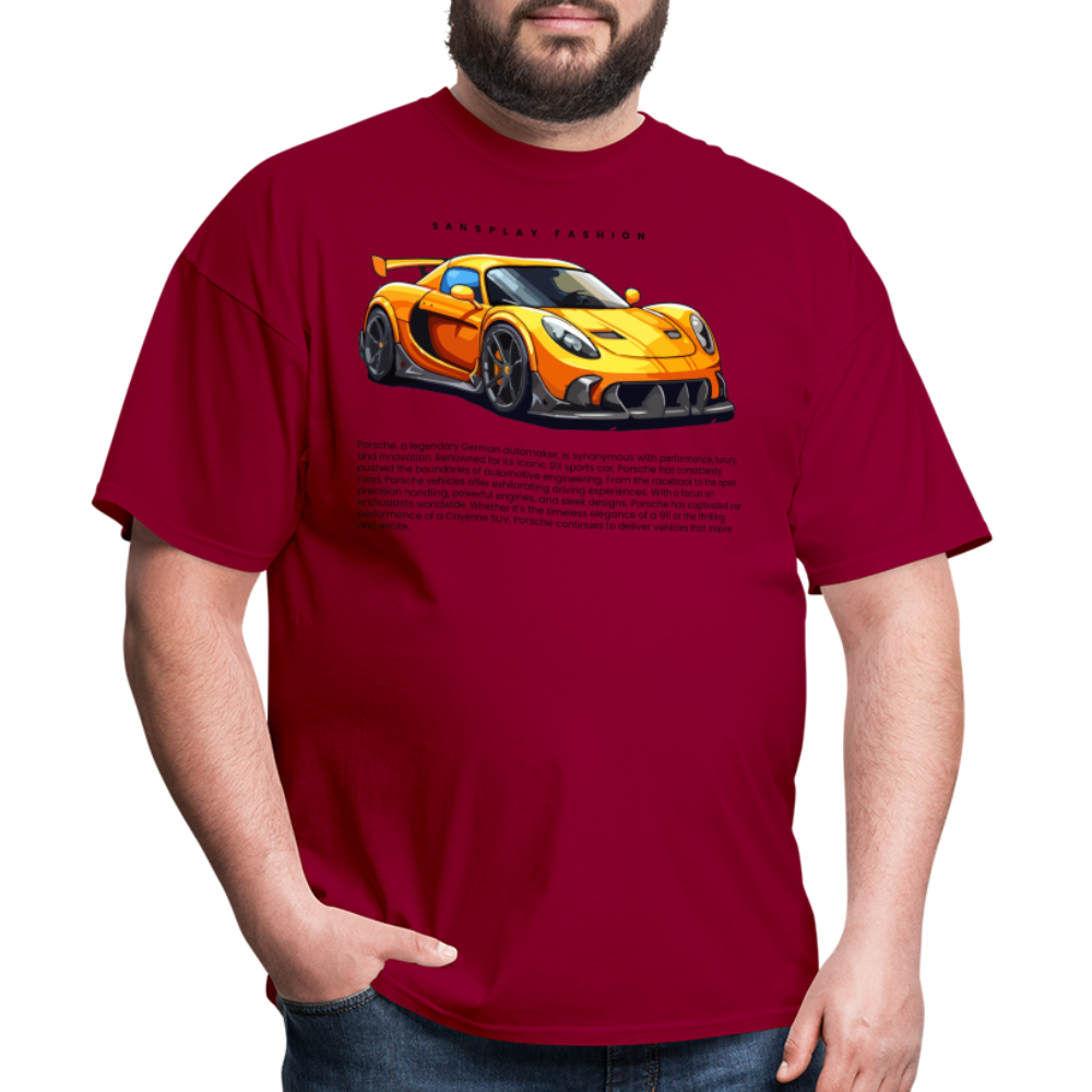 CAR ENTHUSIAST TSHIRT - dark red