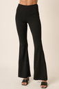 Seraphina Crepe Knit Elastic Waist Flare Leg Pants