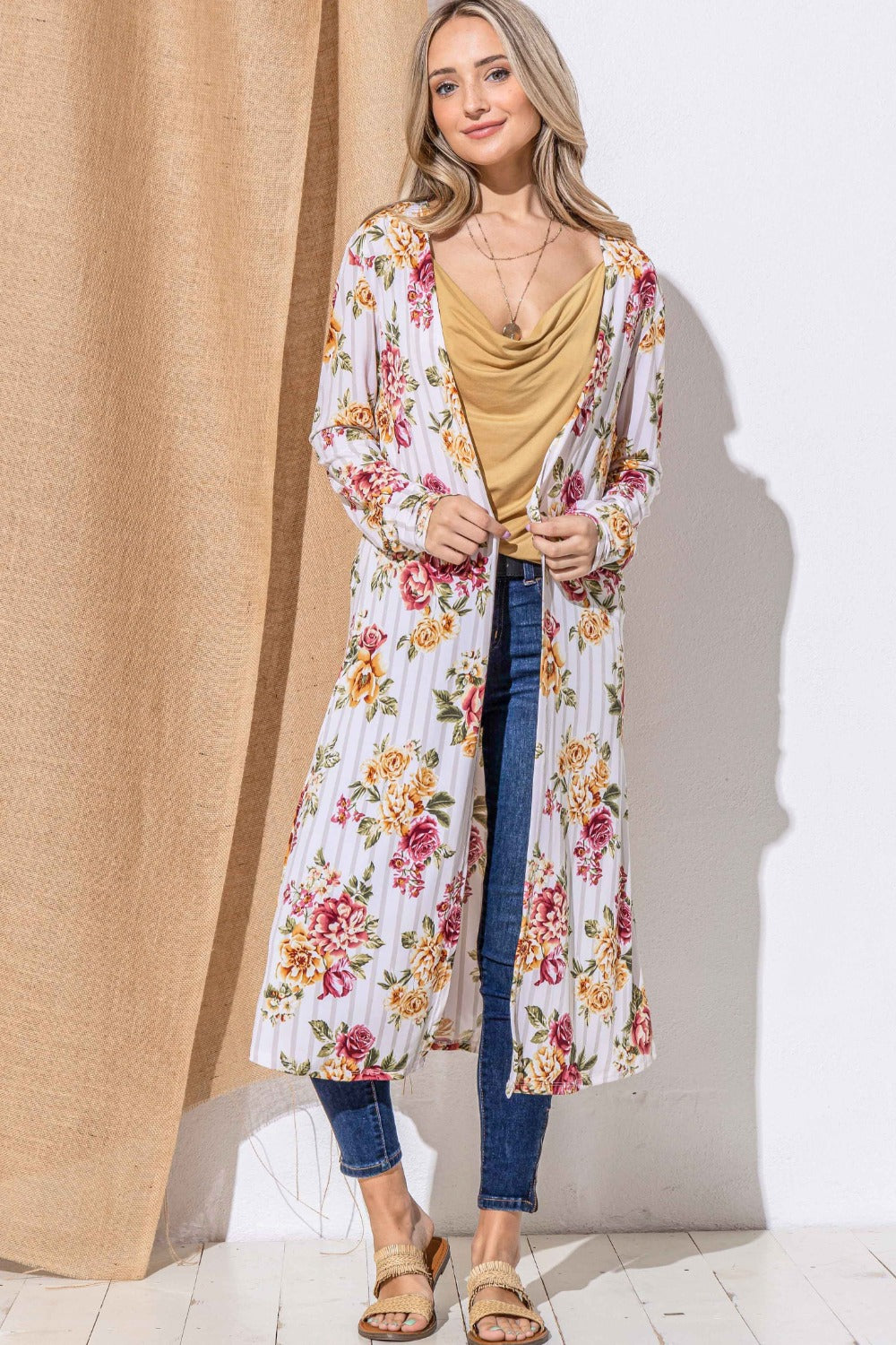 Open Front Longline Cardigan