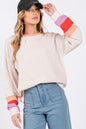 SANS Color Block Waffle Knit T-Shirt