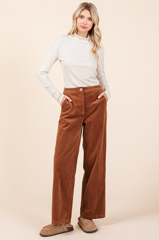 Veridian Corduroy Back Elastic Waist Pants