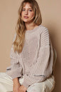 The Heirloom Round Neck Heart Patch Zipper Point Sleeve Sweater