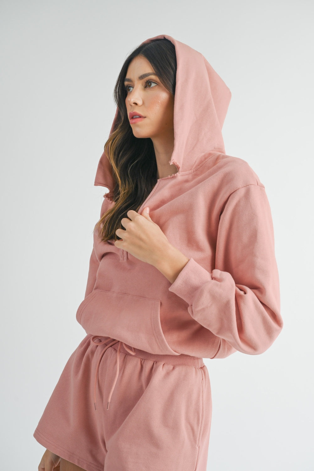 Crafted For You French Terry Hooded Romper