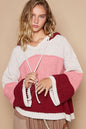 The Heirloom Color Block Long Sleeve Hooded Sweater