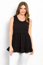 Sansplay Ruffled Sleeveless Babydoll Top