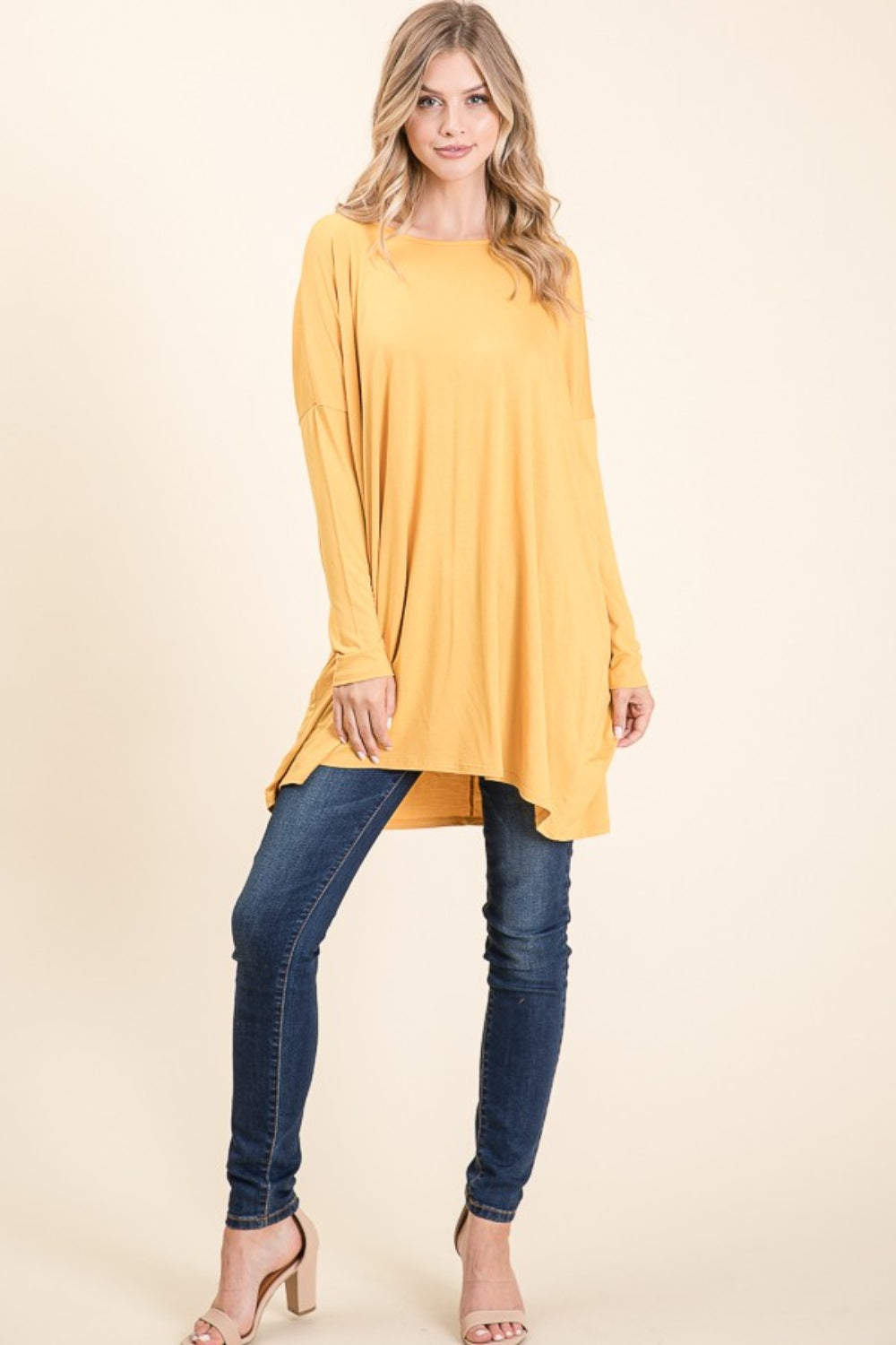 Lunar Embrace Round Neck Long Sleeve Oversized Top