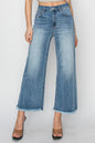 Sansplay Hem Cropped Wide Leg Jeans