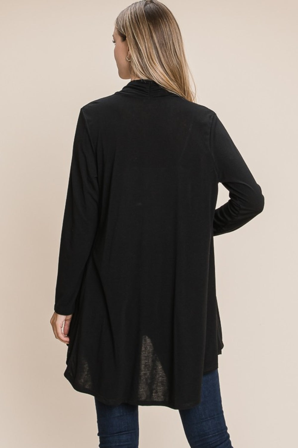 Sans Open Front Long Sleeve Cardigan