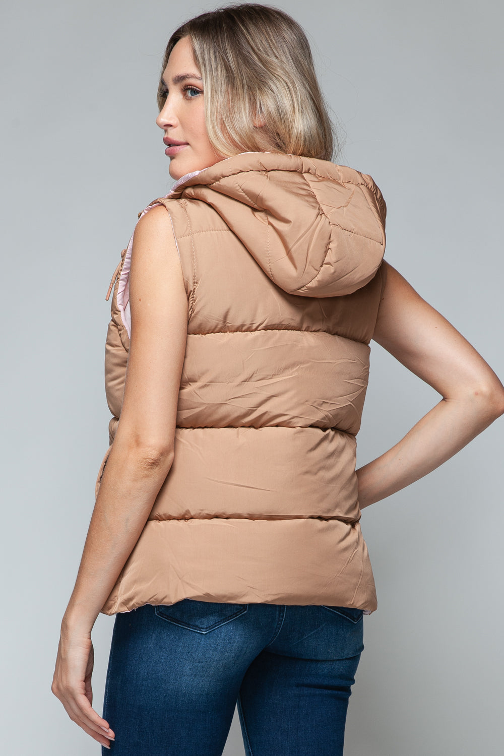 Sans Snap and Zip Closure Hooded Vest