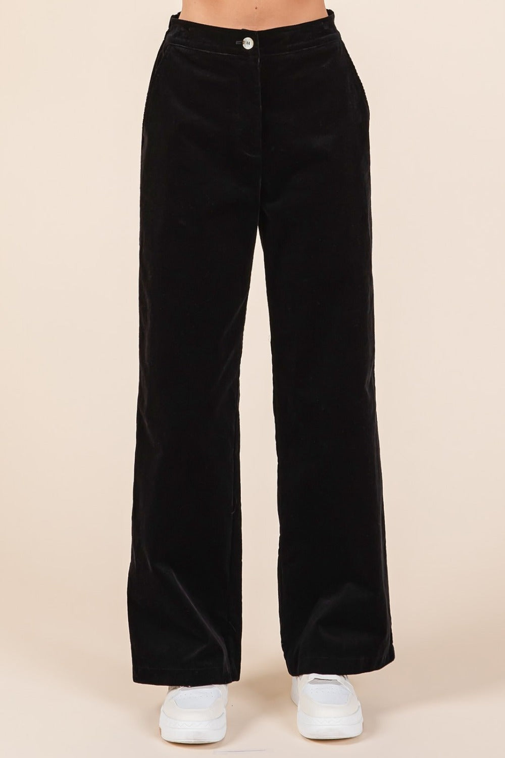 Sans Corduroy Back Elastic Waist Pants