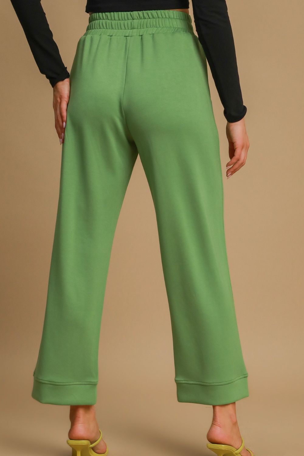 Optima Drawstring Wide Leg Pants with Pockets