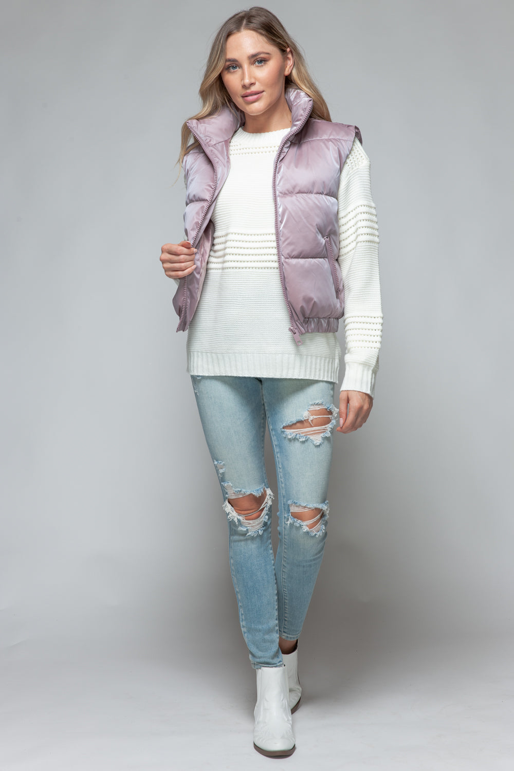 Fine Fur Lining Quilted Vest