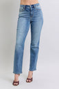 Sansplay Full Size Run Vintage Wash Thermal Straight Jeans