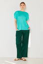 Velour West Swim Pleated Elastic-Waist Straight Pants