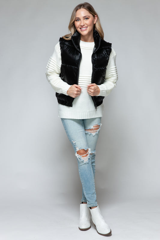 Fine Fur Lining Quilted Vest