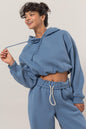 Sansplay Blue Cropped Hoodie