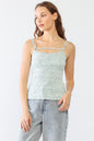 Sansplay Heathered Ribbed Adjustable Strap Cami