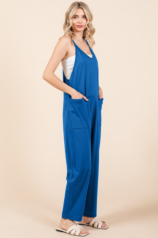 Sansplay Soulful Full Size Sleeveless Jumpsuit with Pockets